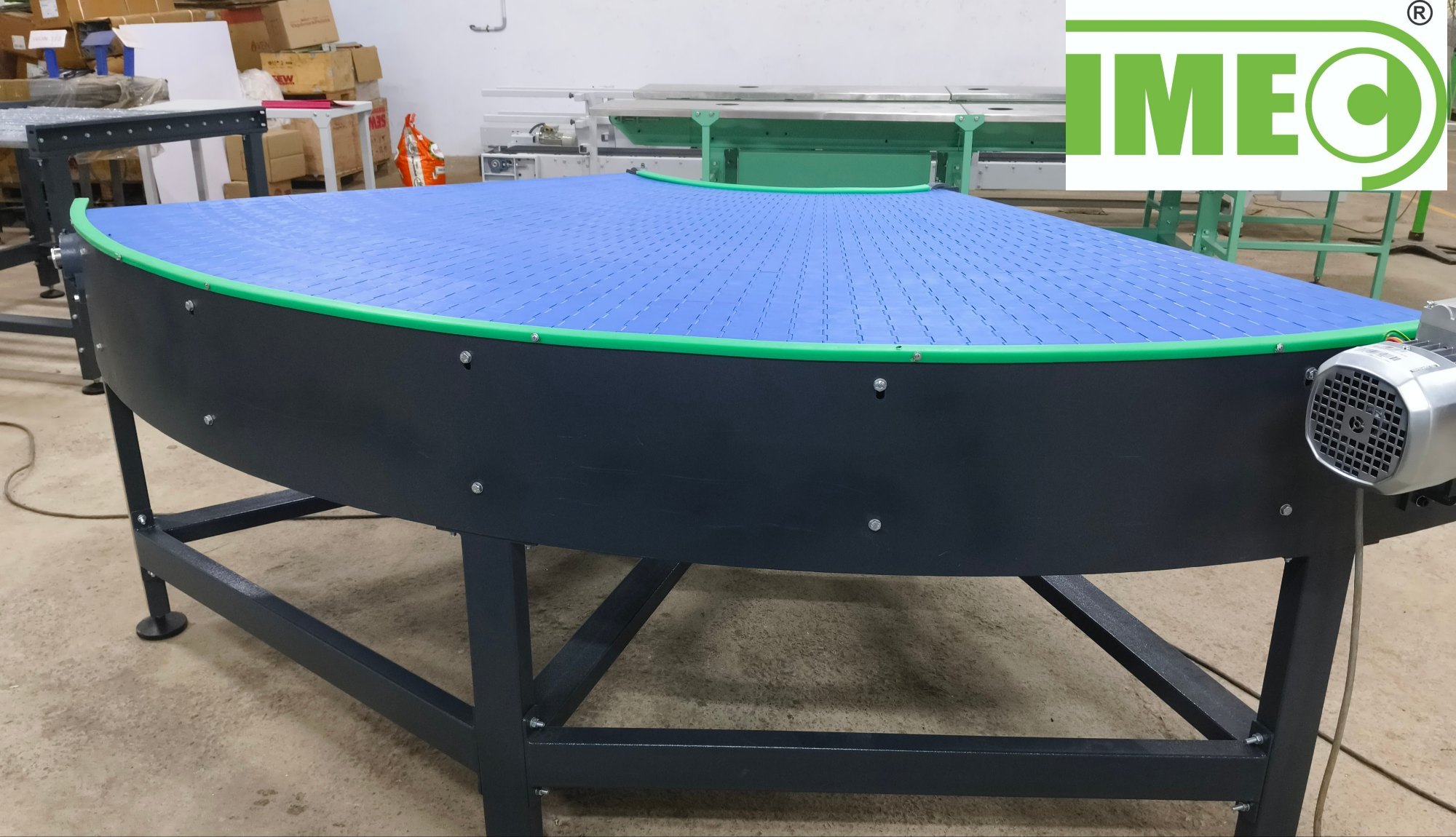 Curve 90 Degree Power Turn Belt Conveyor - Mild Steel, 50kg Load Capacity , 60 M/m Speed, Flat Belt Design For Efficient Material Handling