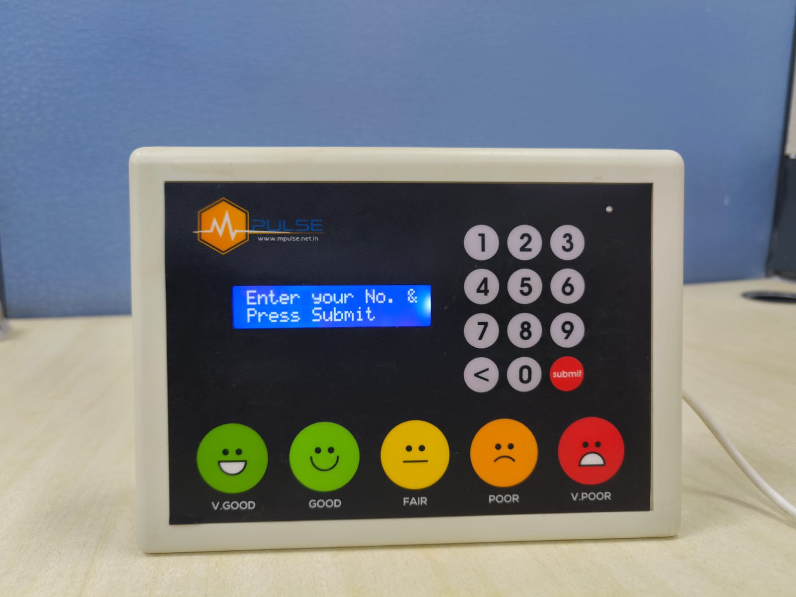 Mpulse Pro Feedback Machine - Abs, 18x5.5x13 Cm | Elegant White Design, Led Display, Real-time Anonymous Feedback
