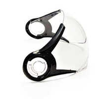Jet Visor Clear With Plastic Caps