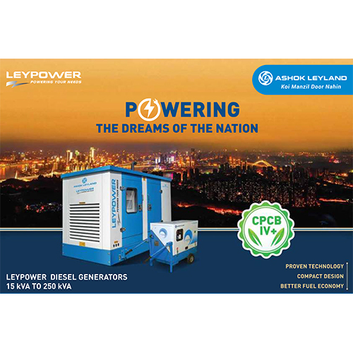 अशोक लेलैंड जनरेटर 5kVA से 250kVA तक