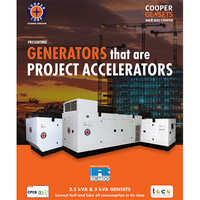 Cooper Generator 5Kva To 250Kva - Pressure: High Pressure