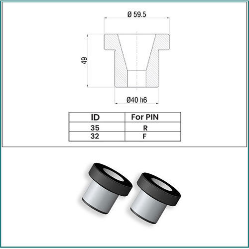 Machine Table Tapper Bushes - Color: Silver