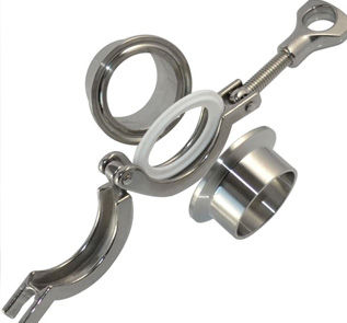 Stainless Steel TC Clamp - 1 Inch Dimension (L*W*H), Grade SS 304, Bright Surface Finish