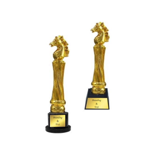 विशेष सुनहरे प्लेटेड ट्रॉफी