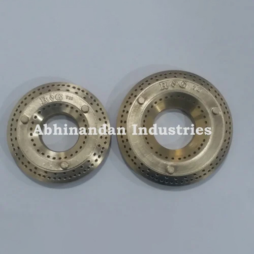 Brass Round Burner - High-Grade Brass, Sizes 70 & 80 mm, Golden Color | Durable, Elegant Design, Even Heat Distribution