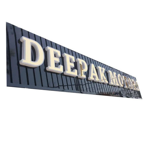 Stainless Steel Incandescent Glow Sign Board - Application: Advertisement