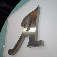 Stainless Steel A Alphabet 3d Letter - Aisi Standard Stainless Steel, Glossy Silver Finish, Customizable Shape For Advertisement Use