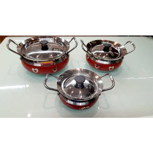 3500Ml Stainless Steel Handi Set - Color: Silver