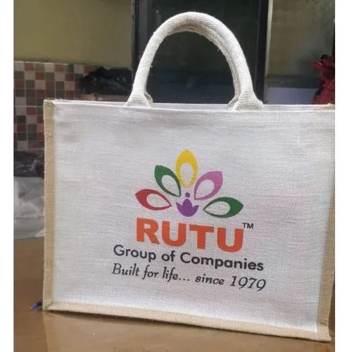 Promotional Jute Bags - Color: White