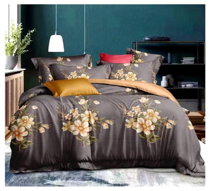 Glace Cotton Bedsheet - 90x100 Queen Size, Pink Floral Design | Soft, Durable, Machine-made With 200 Thread Count, Quick-dry Lightweight Set