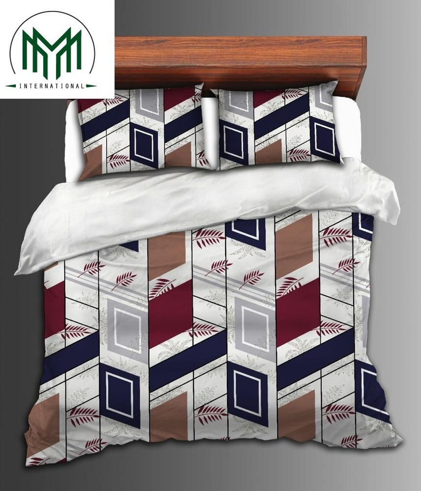 Cotton Bedsheet - Luxurious 100% Cotton Fabric, Queen Size in Soft Ivory White, Breathable and Hypoallergenic