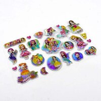 Girls Cartoon Design Adhesive 3D Stickerss