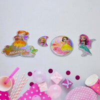 Girls Cartoon Design Adhesive 3D Stickerss