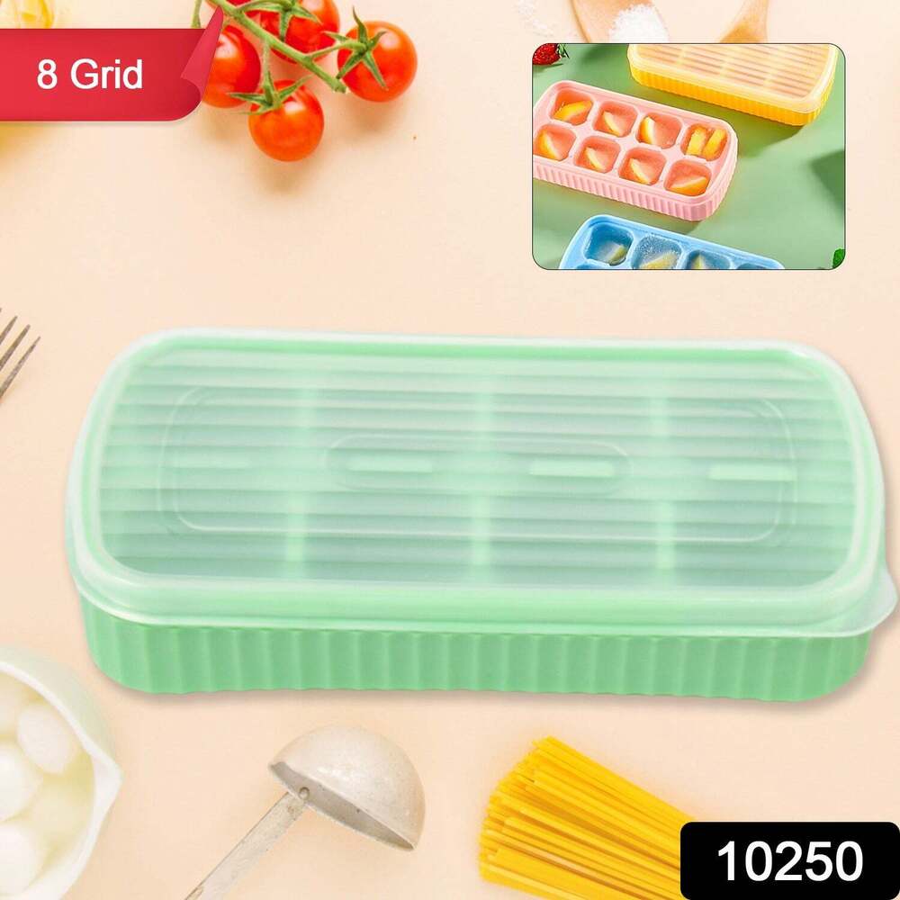 Ice Mold, 8 Grid Food Grade Portable Silicone Ice Trays