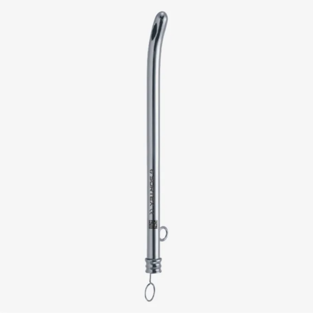 Female Catheter - Curved Profile, 10fr To 16fr Sizes | Round Blunt Tip To Minimize Tissue Damage, Guide Wire Included For Easy Insertion