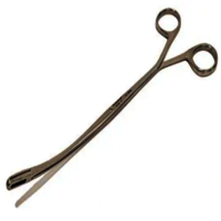 Des Jardins Forceps - Stainless Steel, Standard Size, Silver | Curved Jaws With Central Hole For Gallstone Manipulation, Durable & Reusable Design