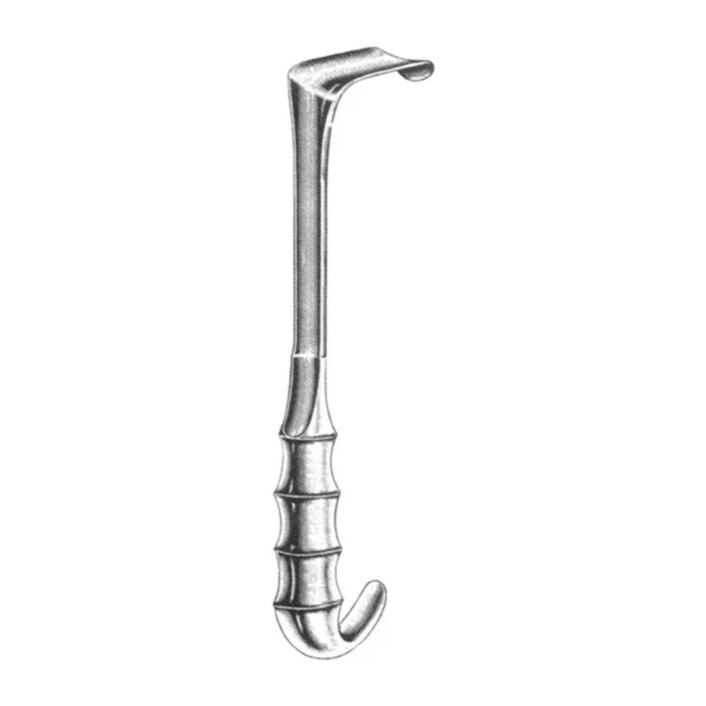 Kelly Retractor - Atraumatic Stainless Steel, Right-angle Design With Multiple End Sizes | Concave Blade For Enhanced Visibility, Fenestrated Grip Handle