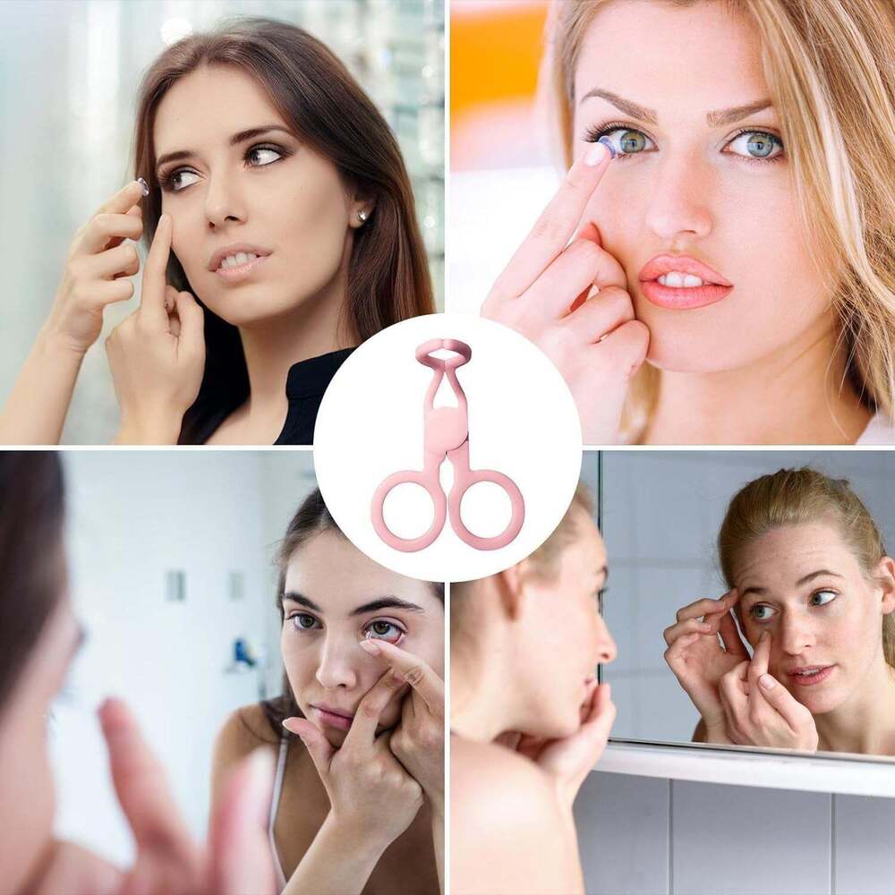 Plastic Ergonomic Women Eye Care Contact Lenses Inserter Remover Tools