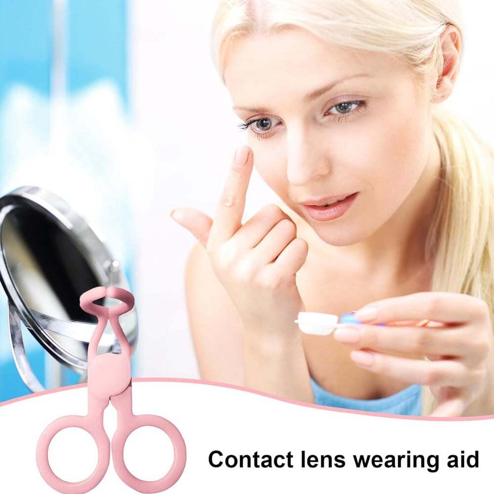 Plastic Ergonomic Women Eye Care Contact Lenses Inserter Remover Tools