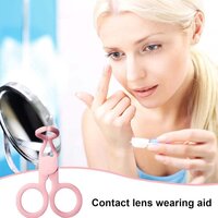 Plastic Ergonomic Women Eye Care Contact Lenses Inserter Remover Tools