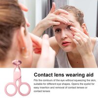 Plastic Ergonomic Women Eye Care Contact Lenses Inserter Remover Tools