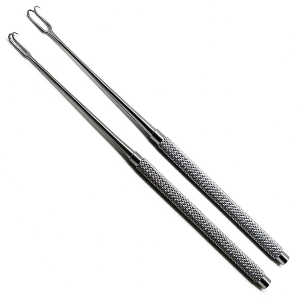Double Hook Retractor - Color: Silver