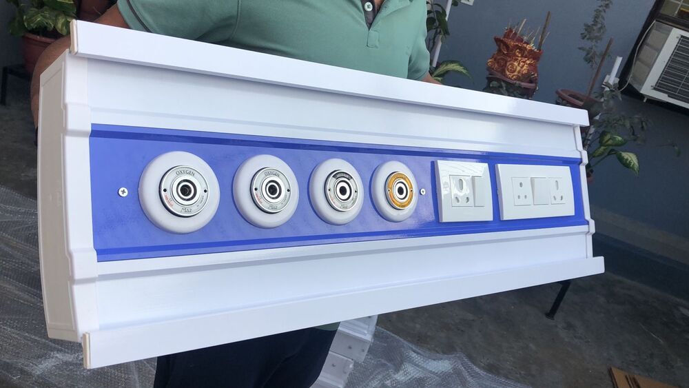Hospital Bed Head Panel Unit For Icu - Dimension (L*w*h): 400x1200 Millimeter (Mm)