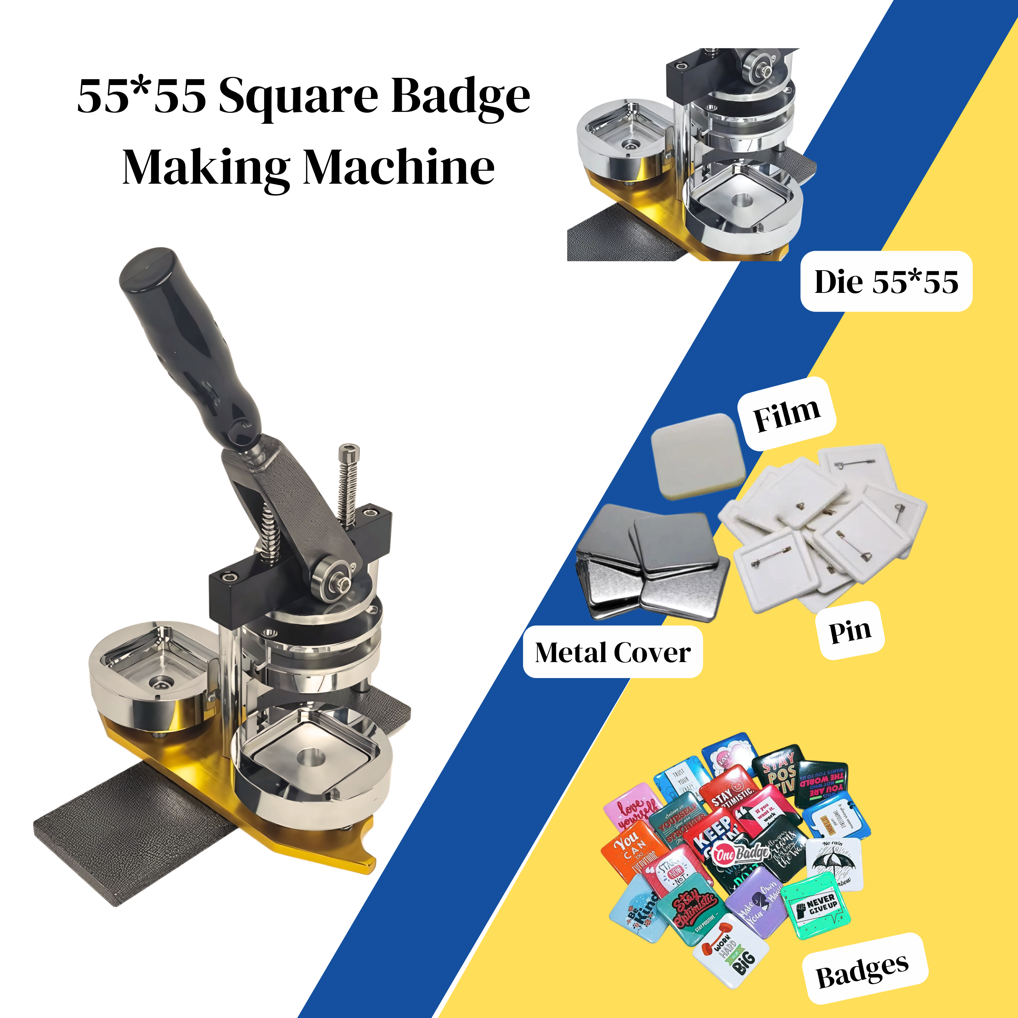 Square Badge Making Machine (55x55)
