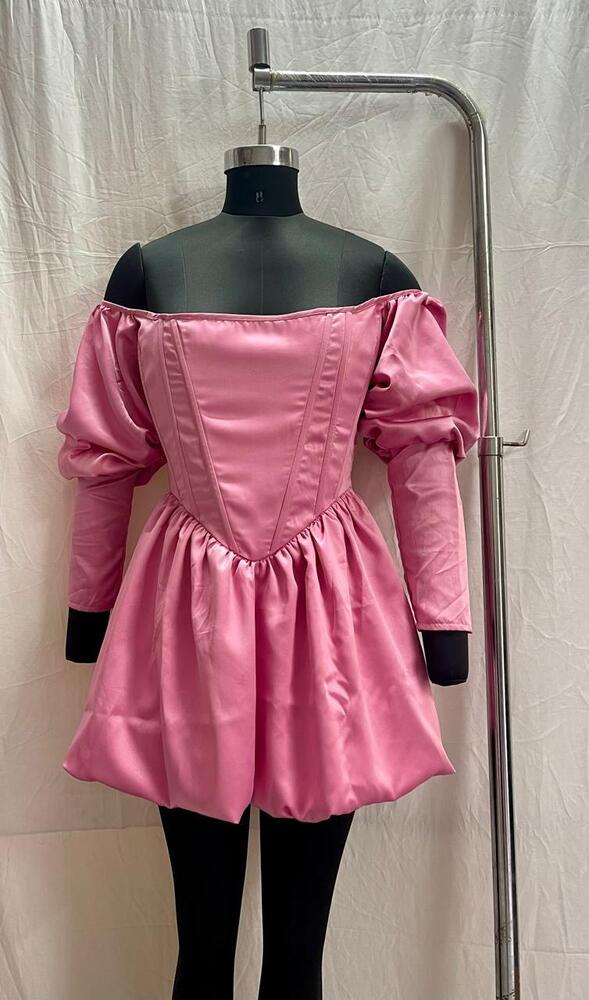 Womens trendy pink dress