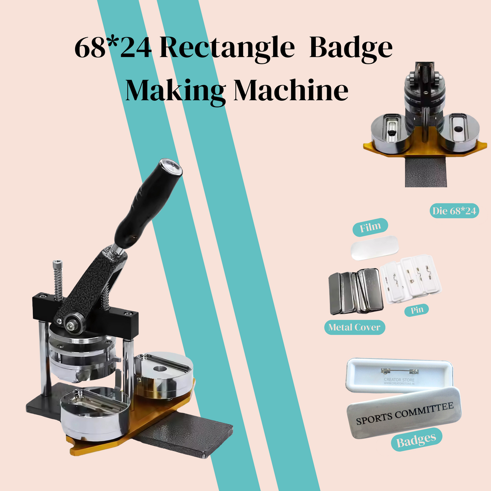 Rectangle Badge Making Machine (68x24)