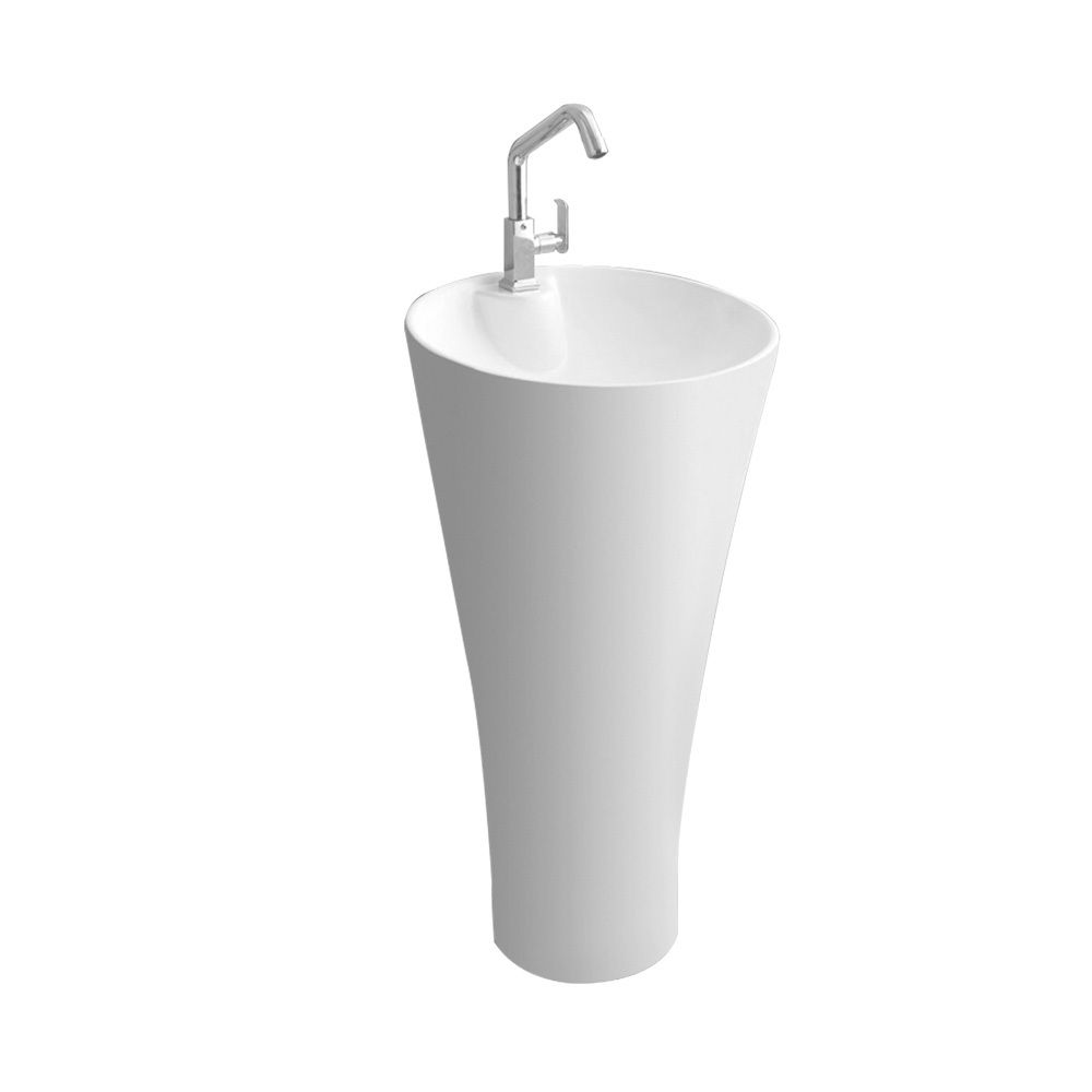 one piece basin white