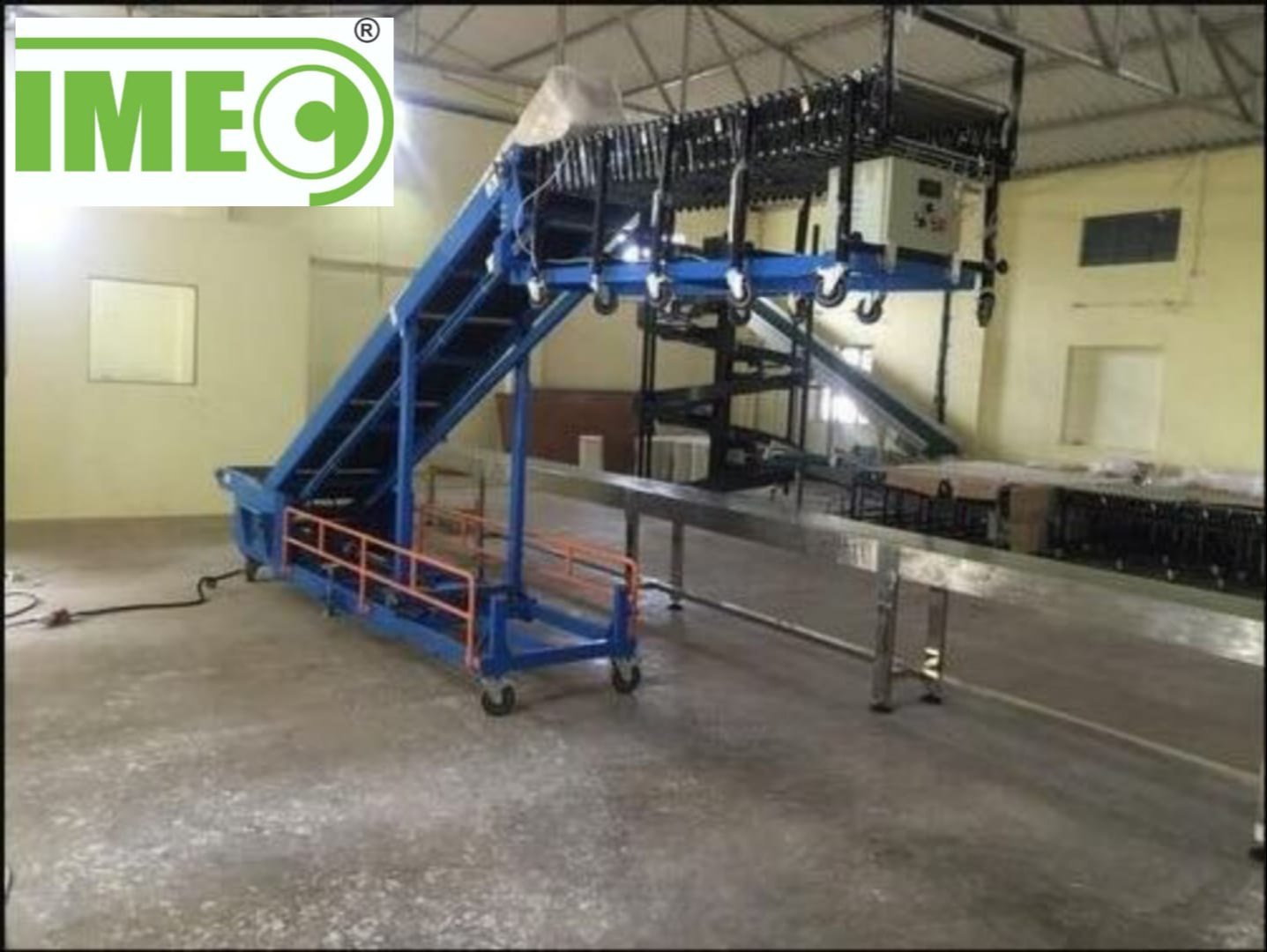 Packing Belt Conveyor - Mild Steel, Blue Color | High Strength Frame, Modular Design, Multiple Support Methods, Easy Maintenance, Big Load Capacity