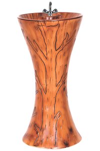 Designer One-piece Pedestal Wash Basin - Color: Brown