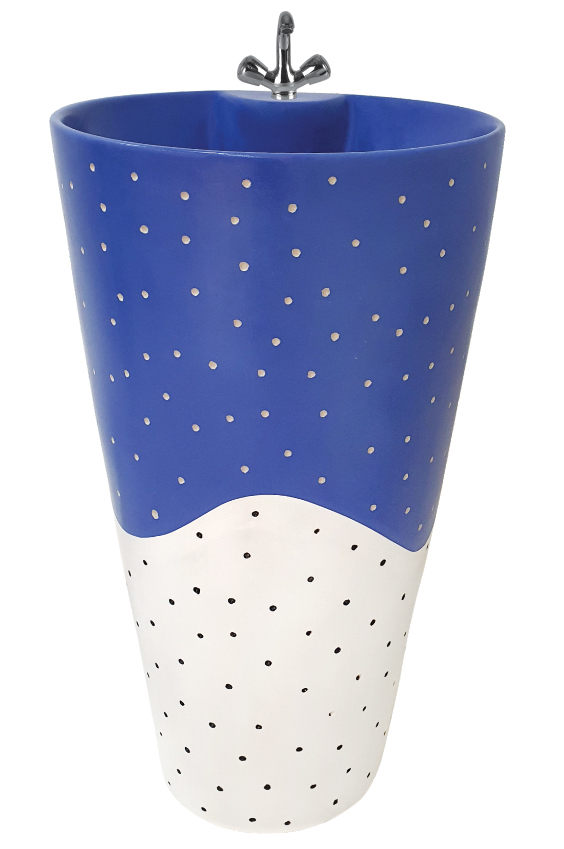 Designer Stain Resistant Pedestal Ceramic Wash Basin - Installation Type: Floor Mounted