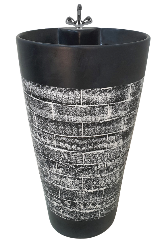 Designer Stain Resistant Pedestal Ceramic Wash Basin - Installation Type: Floor Mounted