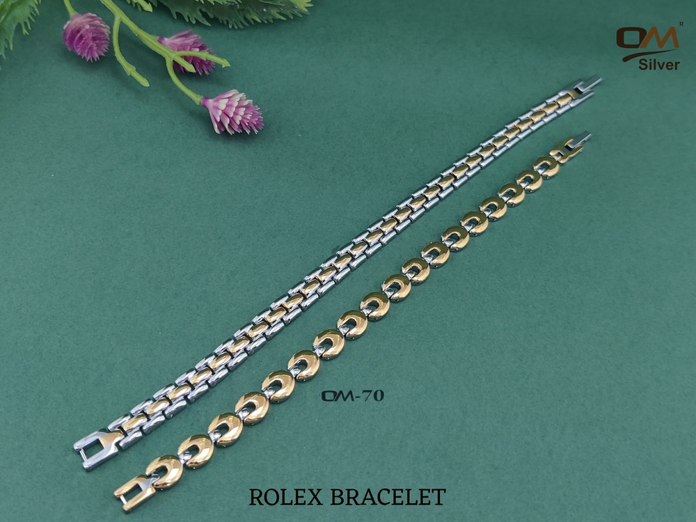Silver Rolex 2 Ton  Bracelet
