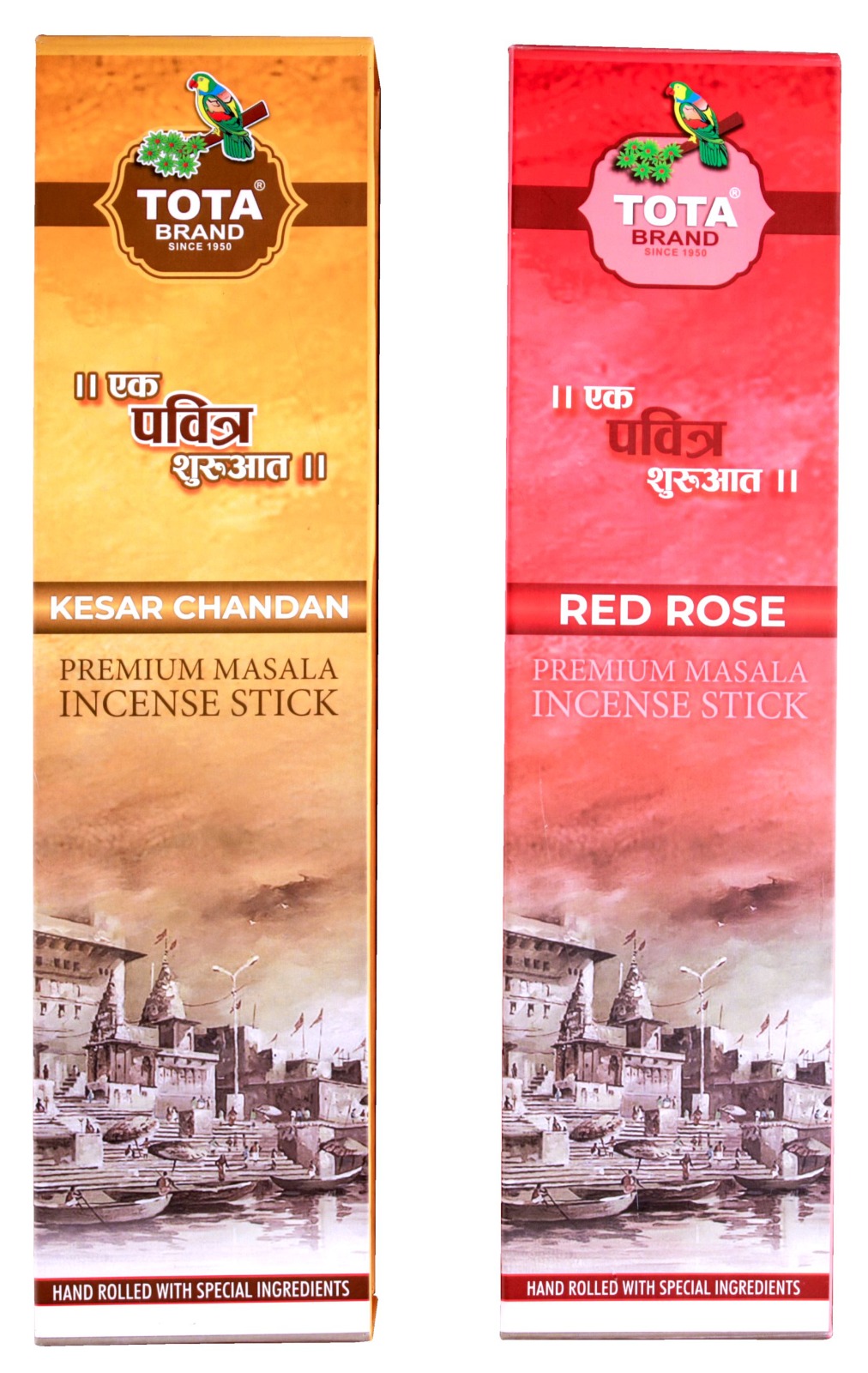 Tota Masala Agarbatti - Eco-friendly, Non-toxic | Brown Color, Indian Regional Style, Religious Theme For Temple Use