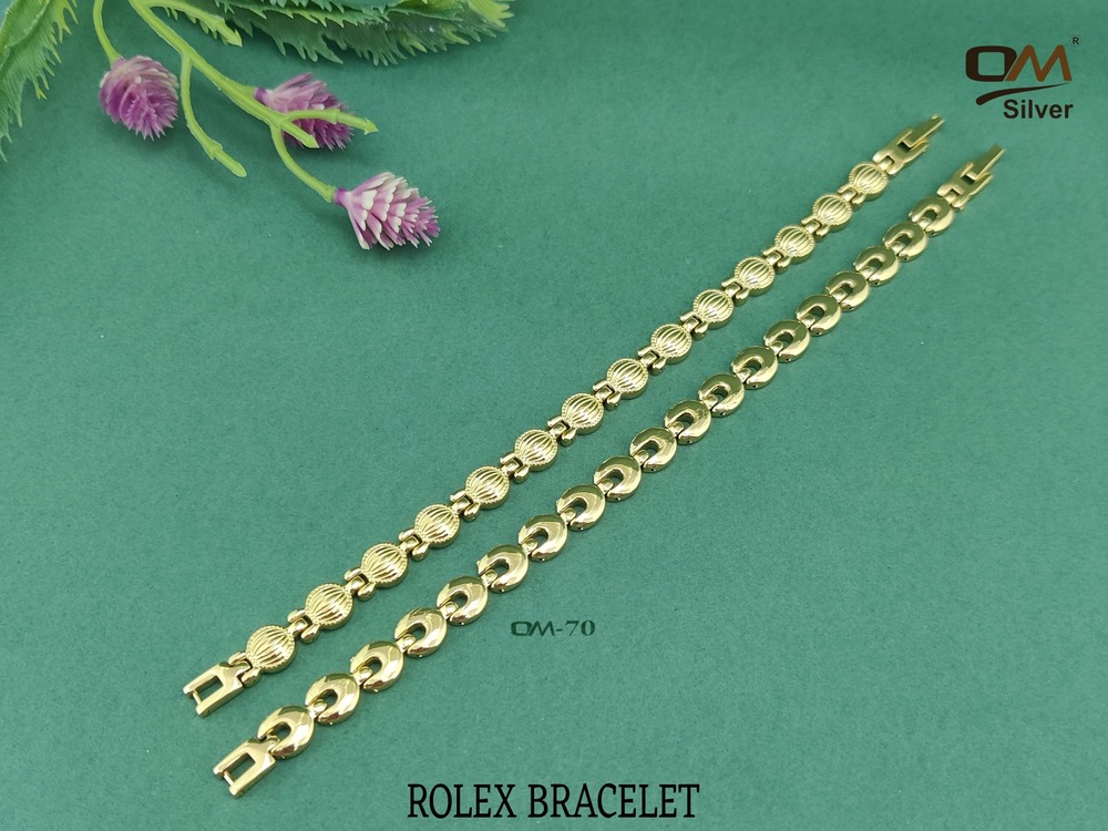 Silver Gold Plated Rolex Bracelet - Silver Finish, Minimalist Design, Subtle Luxury Statement | Unmatched Craftsmanship And Timeless Style