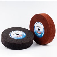 Armourx Polishing Wheel - Rubber, Standard Size, 2 Inch Height, Black Color | Resin Bonded, Silicon Grain, Hard Hardness, Flexible Non-woven Design