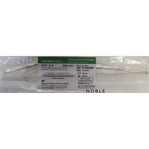 6003Bw 100 Cm Meniscus Repair Suture Fiber Wire 2-0 Needle - Operating Type: Manual