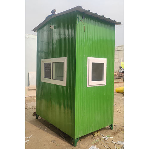 Powder Coated Portable Security Cabin - Color: Green