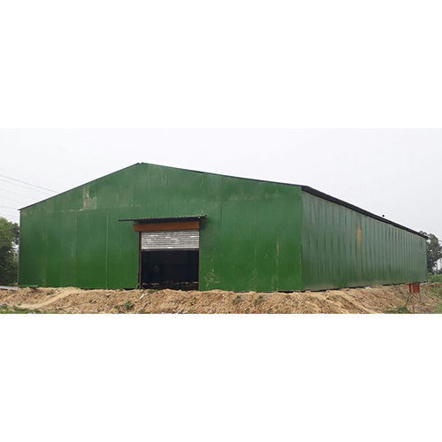 Powder Coated Warehouse Shed - Color: Green