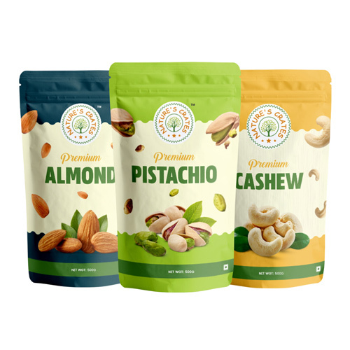 500G Almonds - 500G Cashews & 500G Pistachios Combo Pack - Cultivation Type: Common