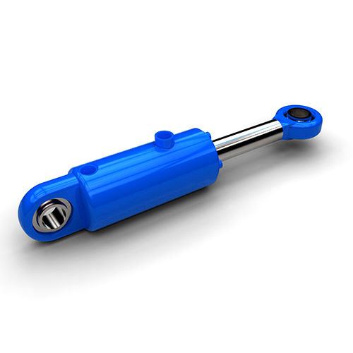 Industrial Hydraulic Cylinder - Color: Blue