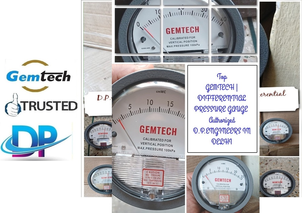 Wholesalers India Gemtech Differential Pressure Gauges In Jaipur (Raj) - Accuracy: A 2% Of Full Span At 70 (21 (A 3% On -0