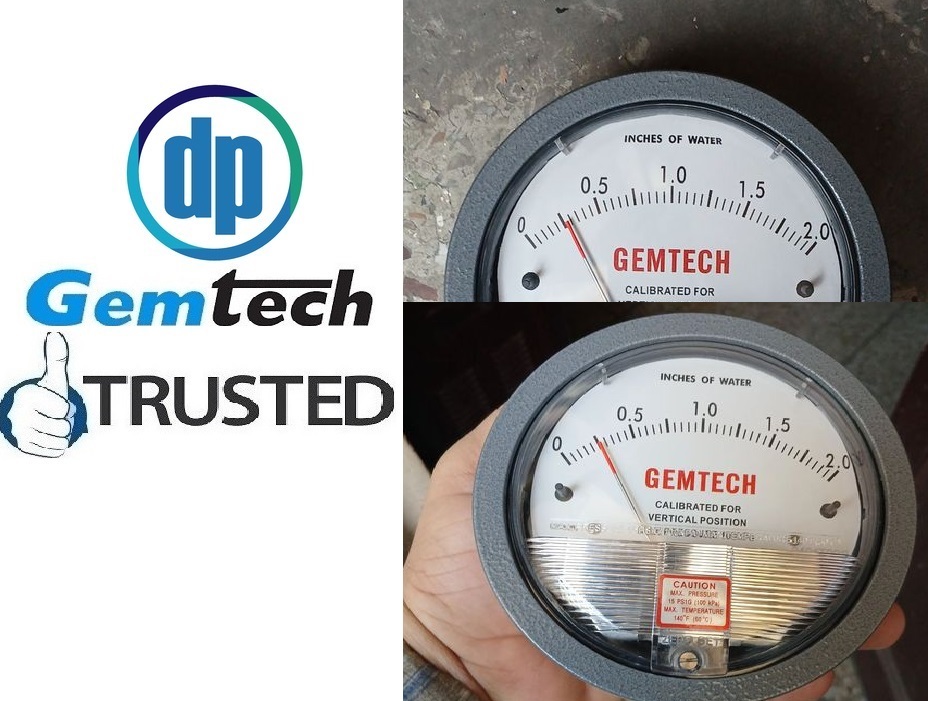 Wholesalers India Gemtech Differential Pressure Gauges In Jaipur (Raj) - Accuracy: A 2% Of Full Span At 70 (21 (A 3% On -0