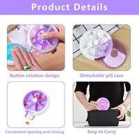 7 grid seal rotation Pill Organizer Medicine Boxs