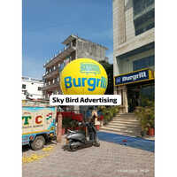 Sky Advertising Balloon - Durable Pvc Material, 10 Feet Size, Multicolor Design | Customizable For Outdoor Events And Trade Shows