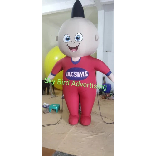 Nylon Red Inflatable Standing Cartoon