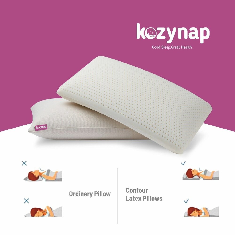 Regular Shape Natural Latex Pillow - Color: Different Available